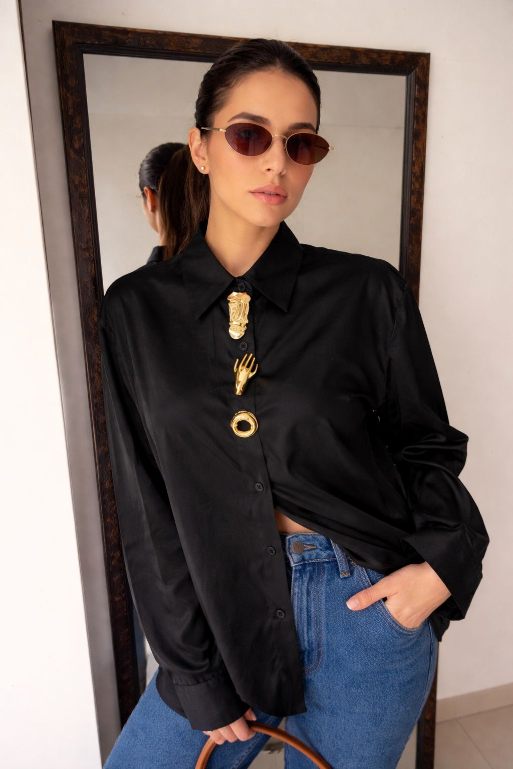 Statement Button-Down Poplin Shirt