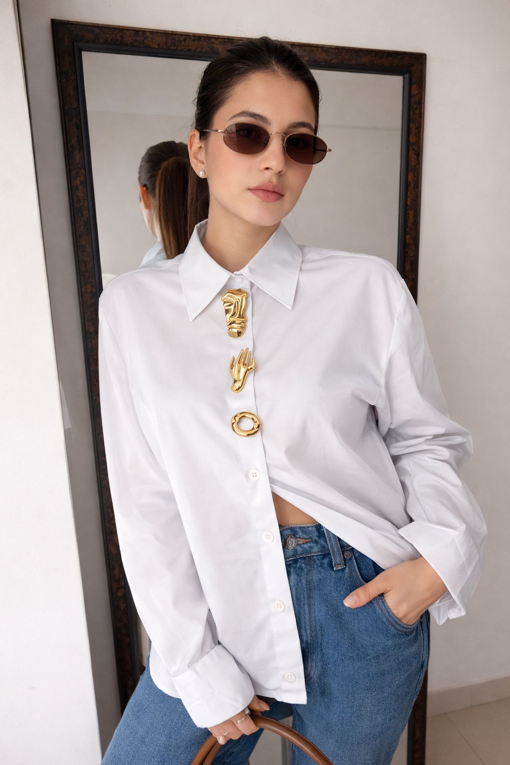 Statement Button-Down Poplin Shirt
