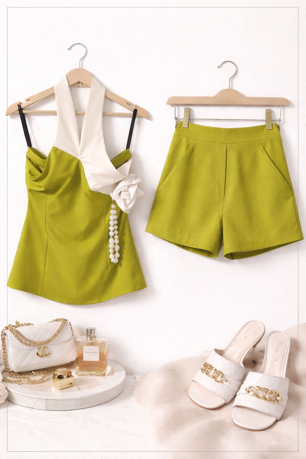 Lime Luxe Halter Co-ord Set