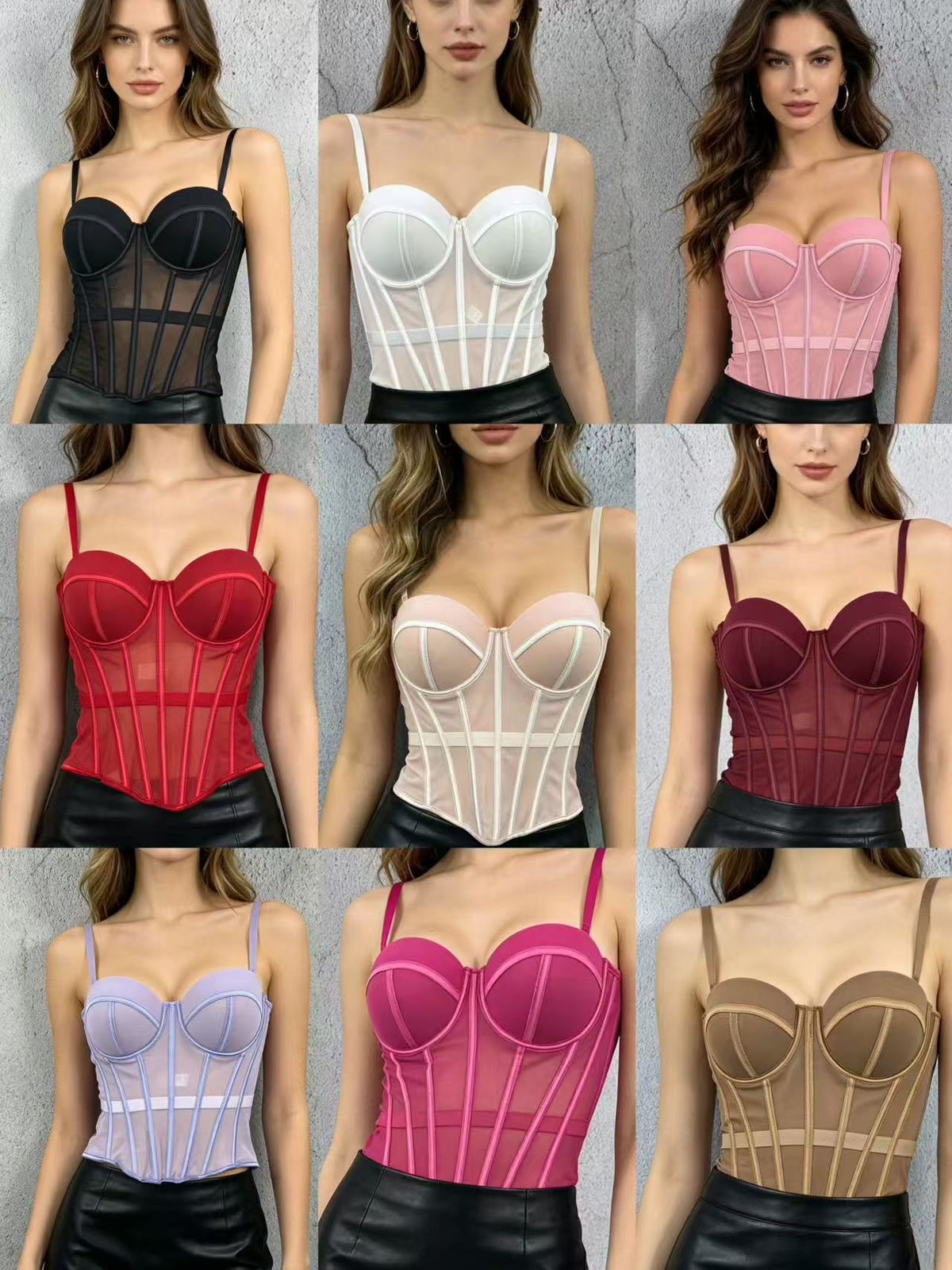 Sheer Sculpt Corset Cami Top