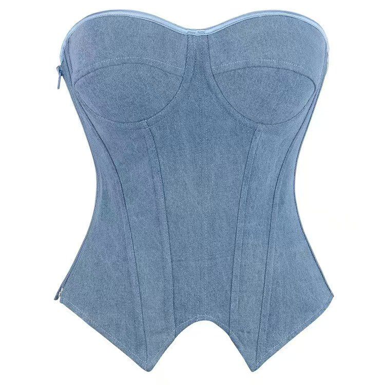 Denim Sculpt Corset Top