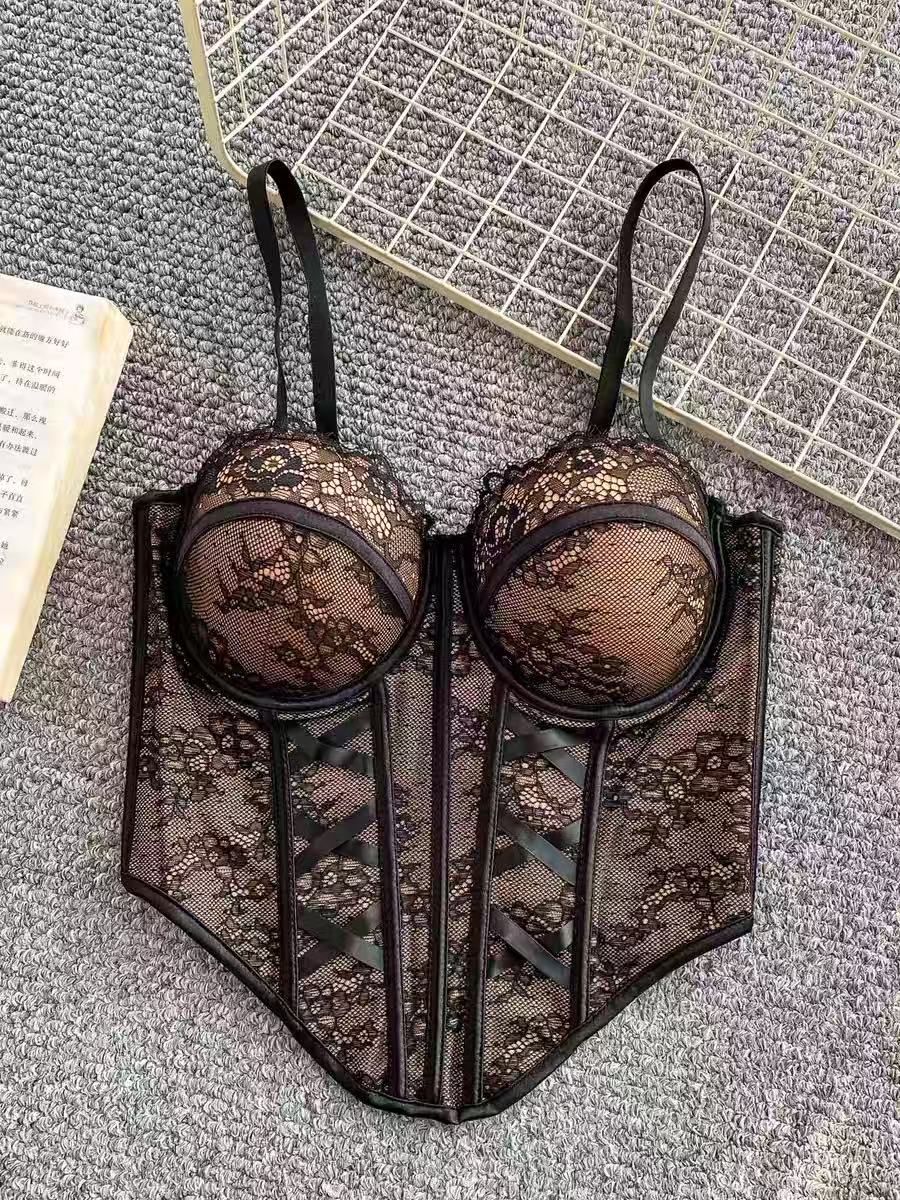 Noir Lace Corset Bustier