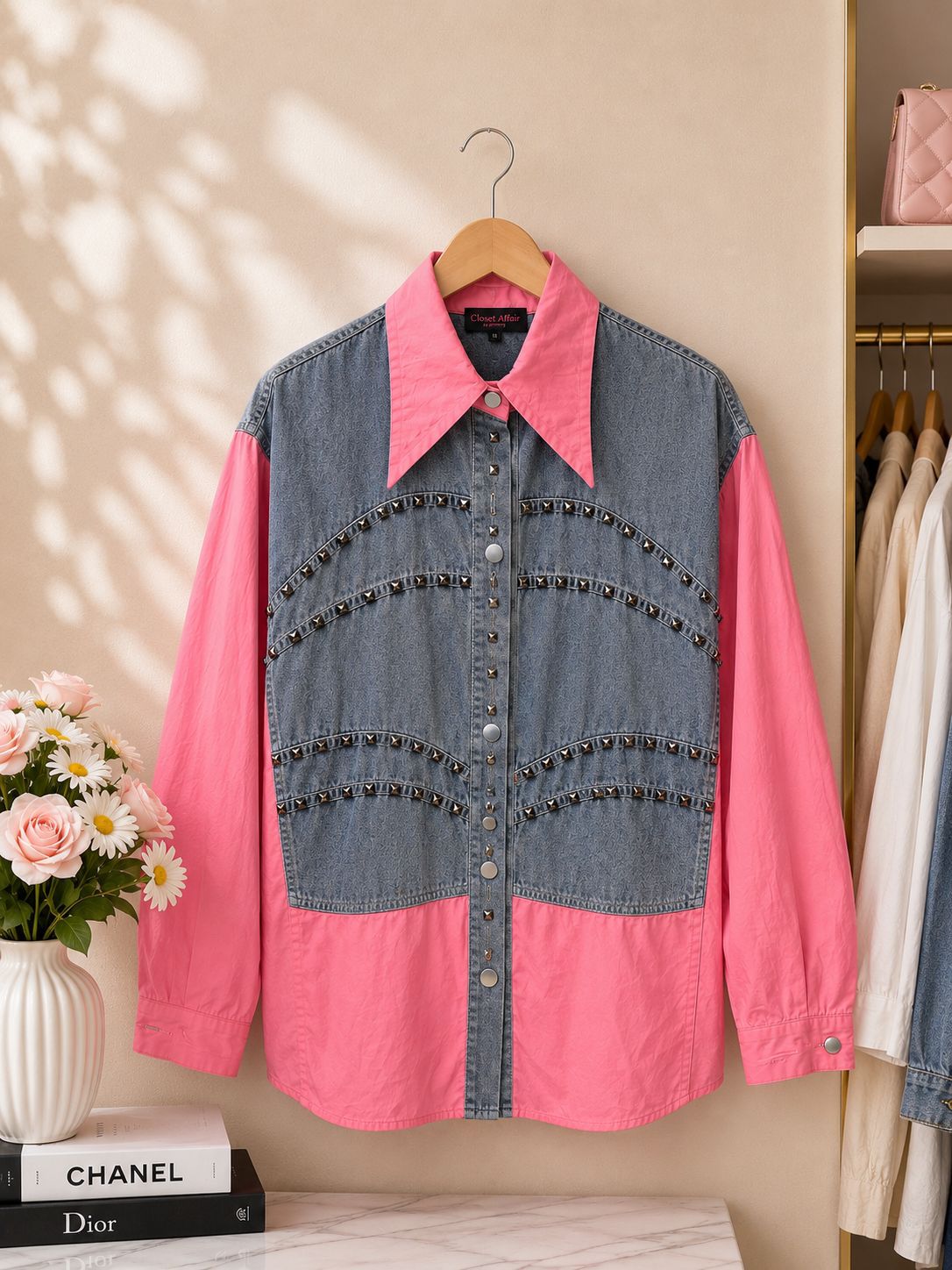 Stud Detail Denim Shirt