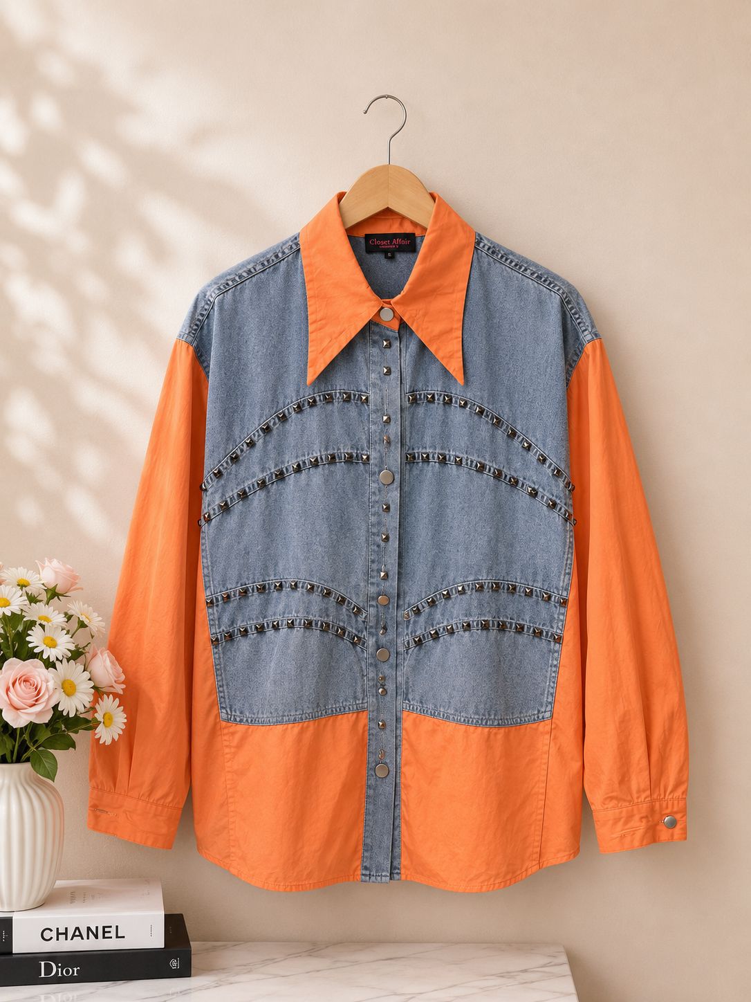 Stud Detail Denim Shirt