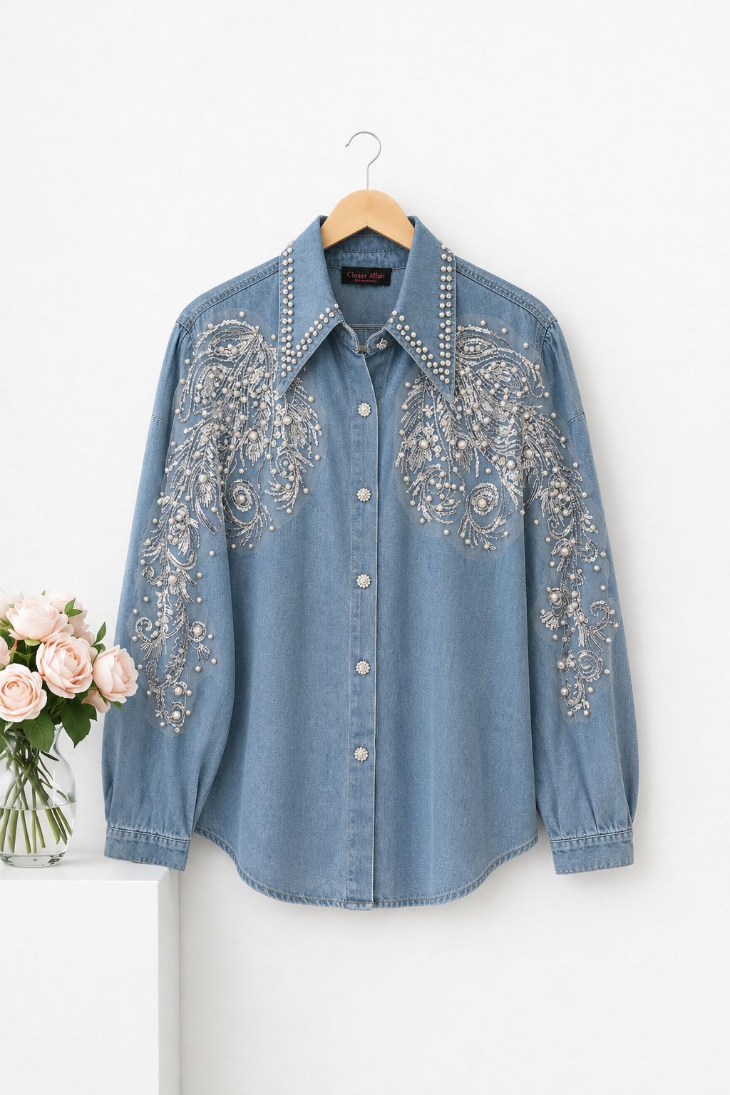 Embroidered Denim Shirt