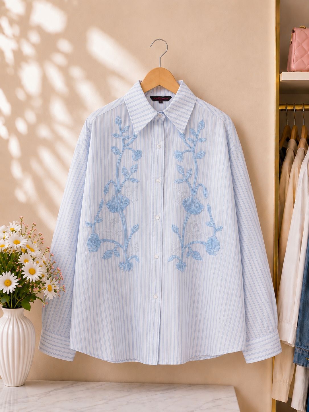 Floral Embroidered Shirt