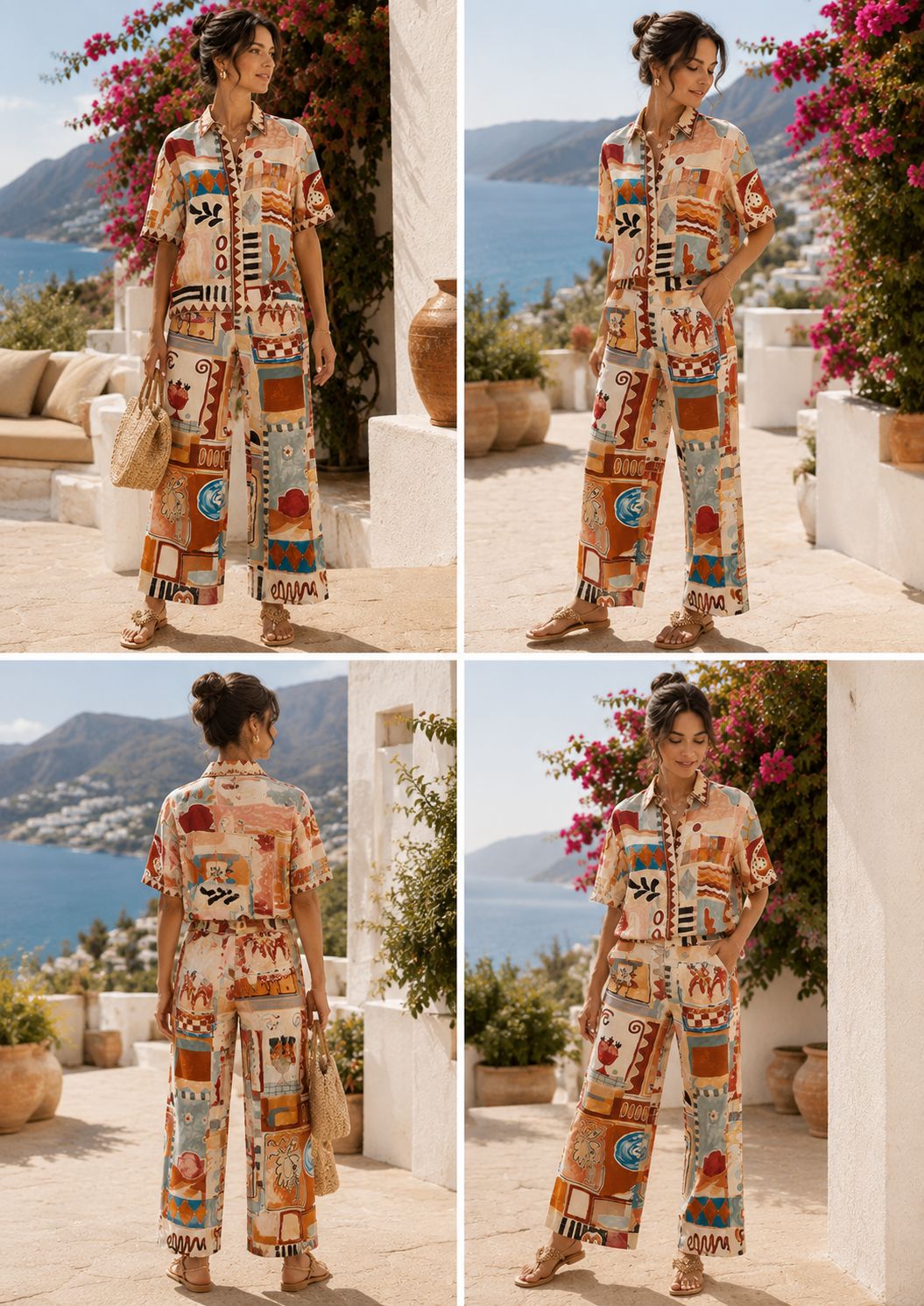 Mediterranean Mosaic Printed Co-Ord Set