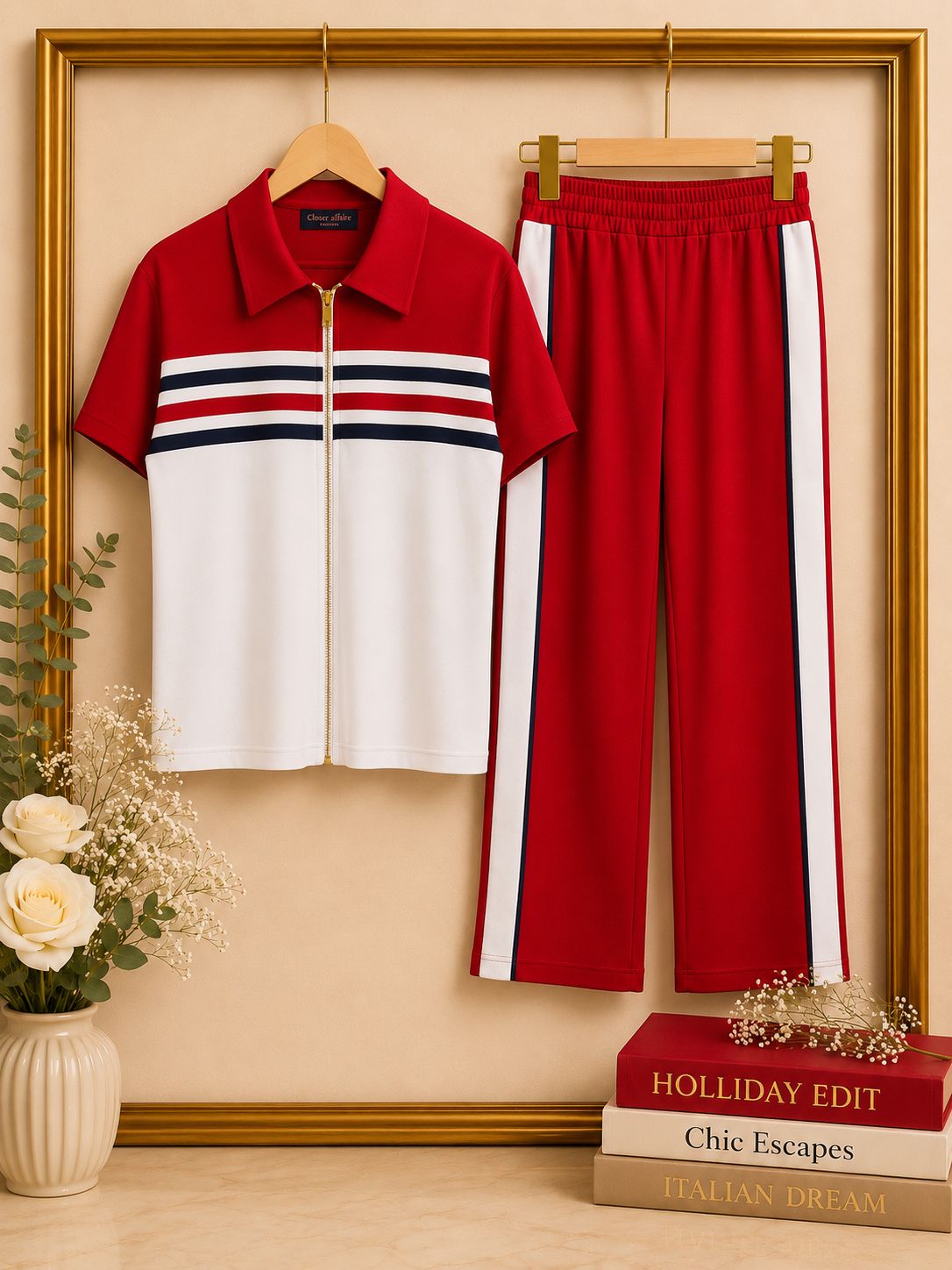 Stripe Detail Athleisure Lounge Set