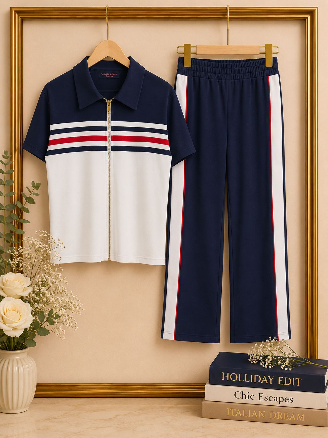 Stripe Detail Athleisure Lounge Set