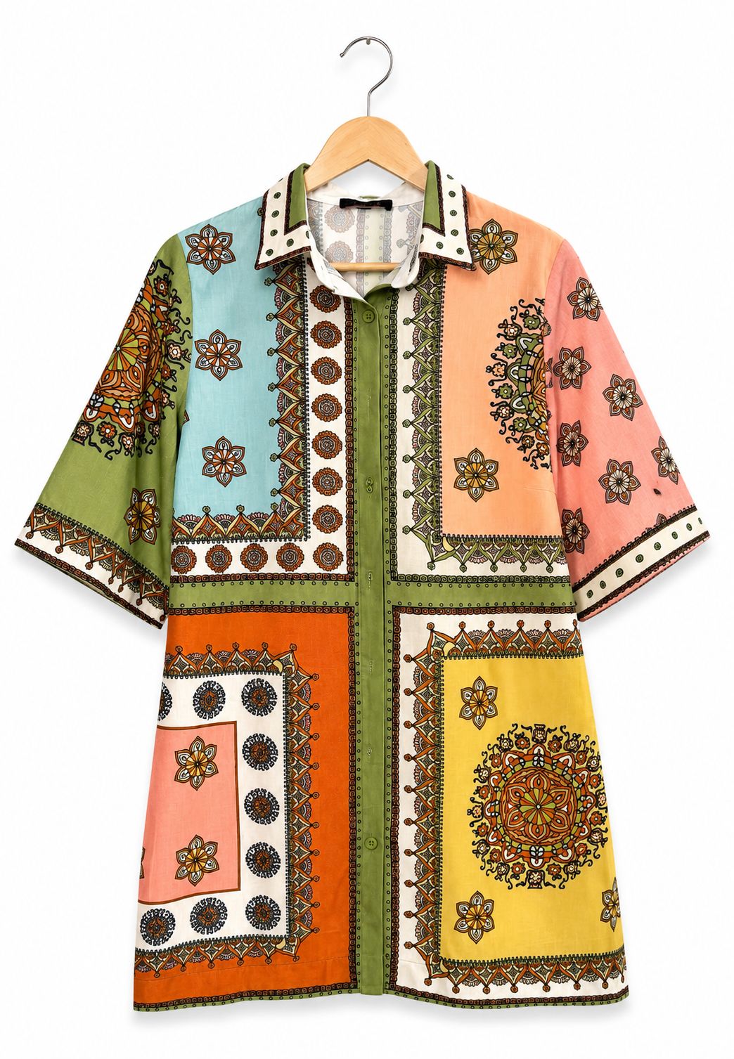 Boho Mosaic Printed Dress