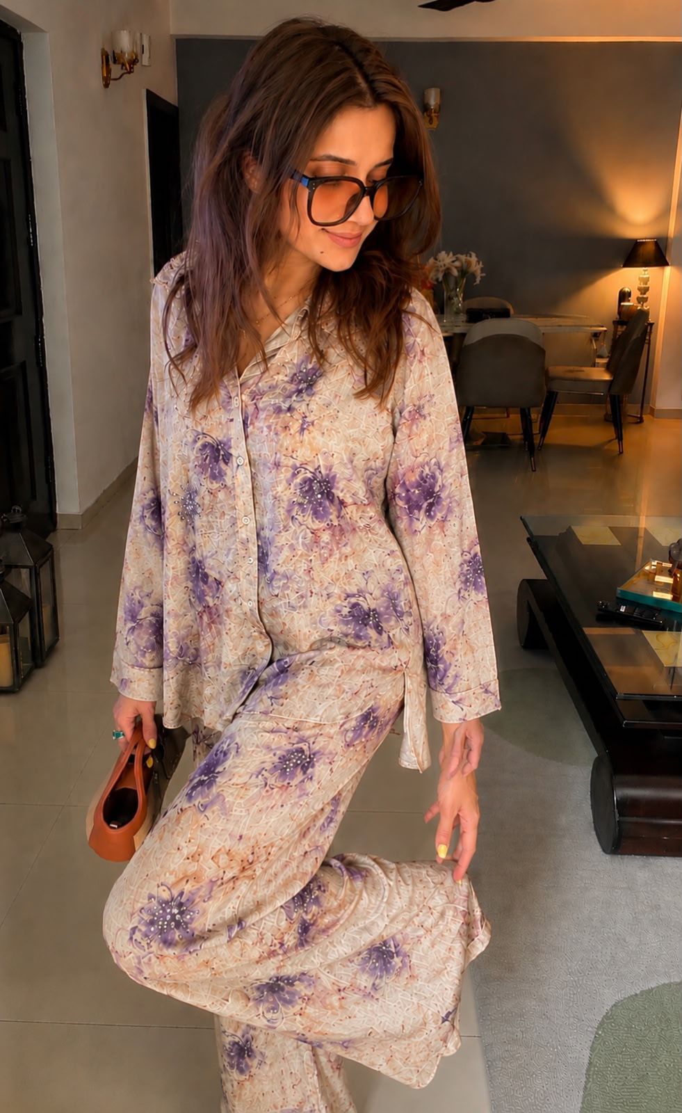 Lavender Bloom Printed Co-Ord Set