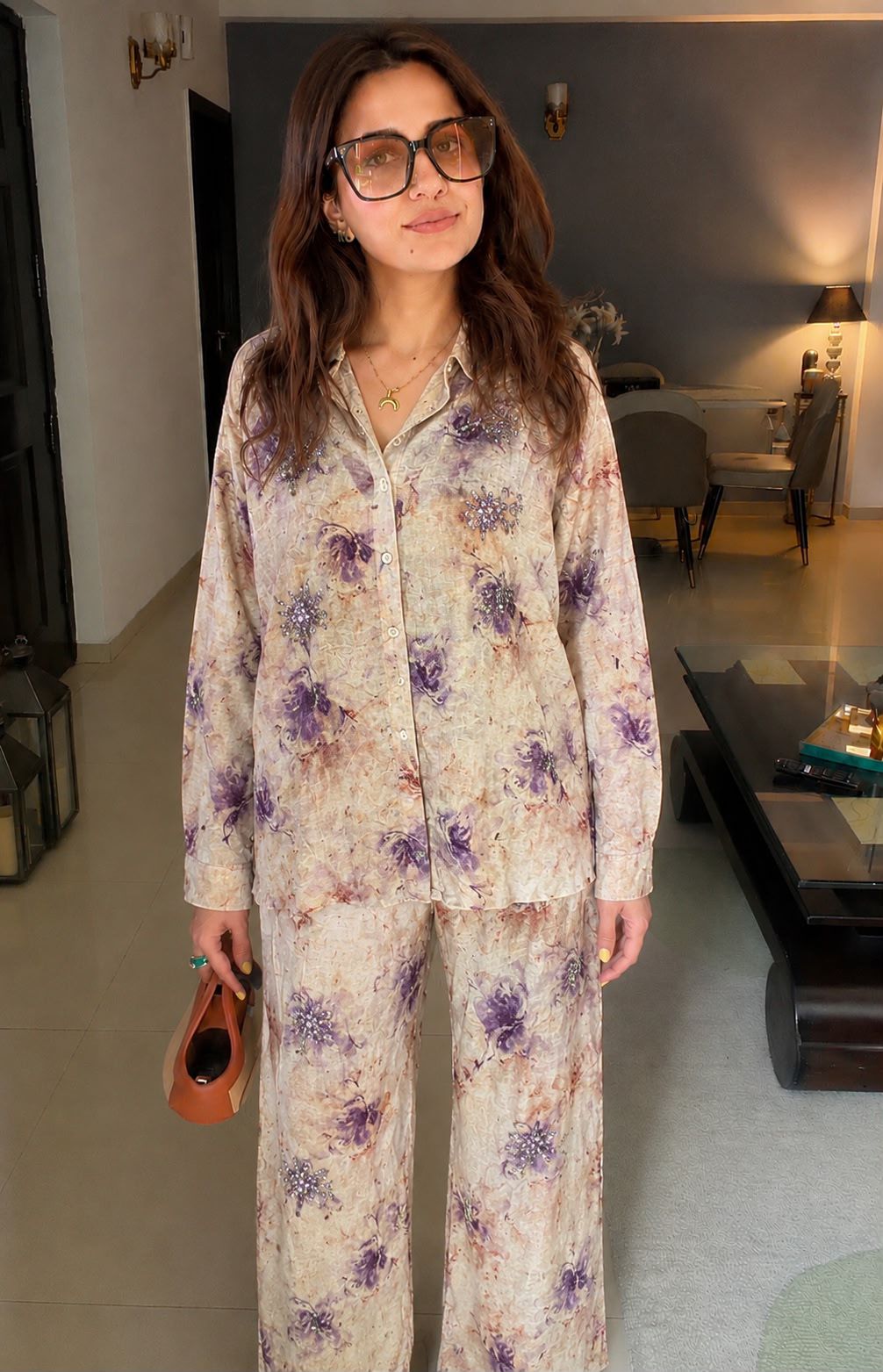 Lavender Bloom Printed Co-Ord Set