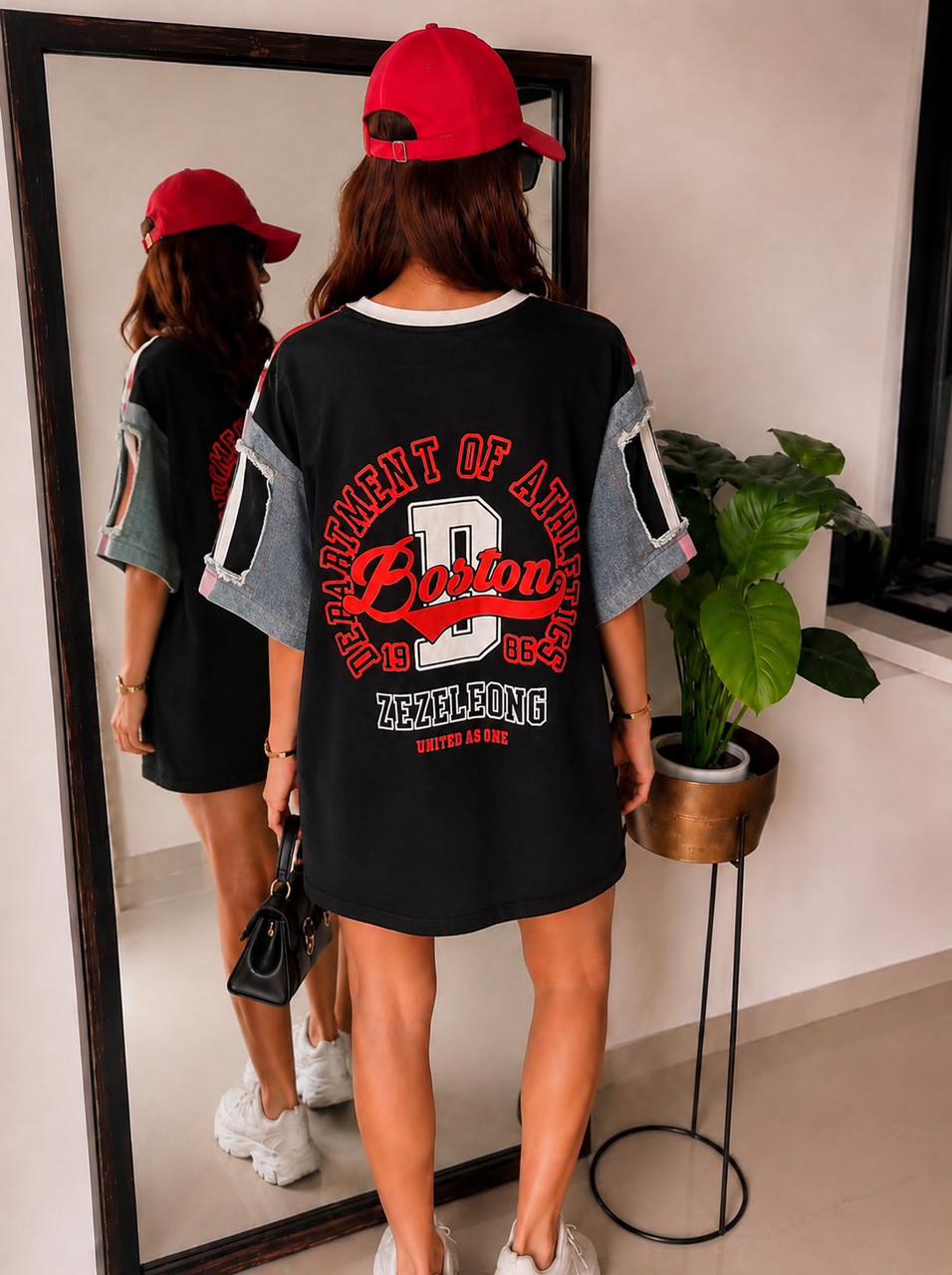 Black Oversized T-Shirt Dress