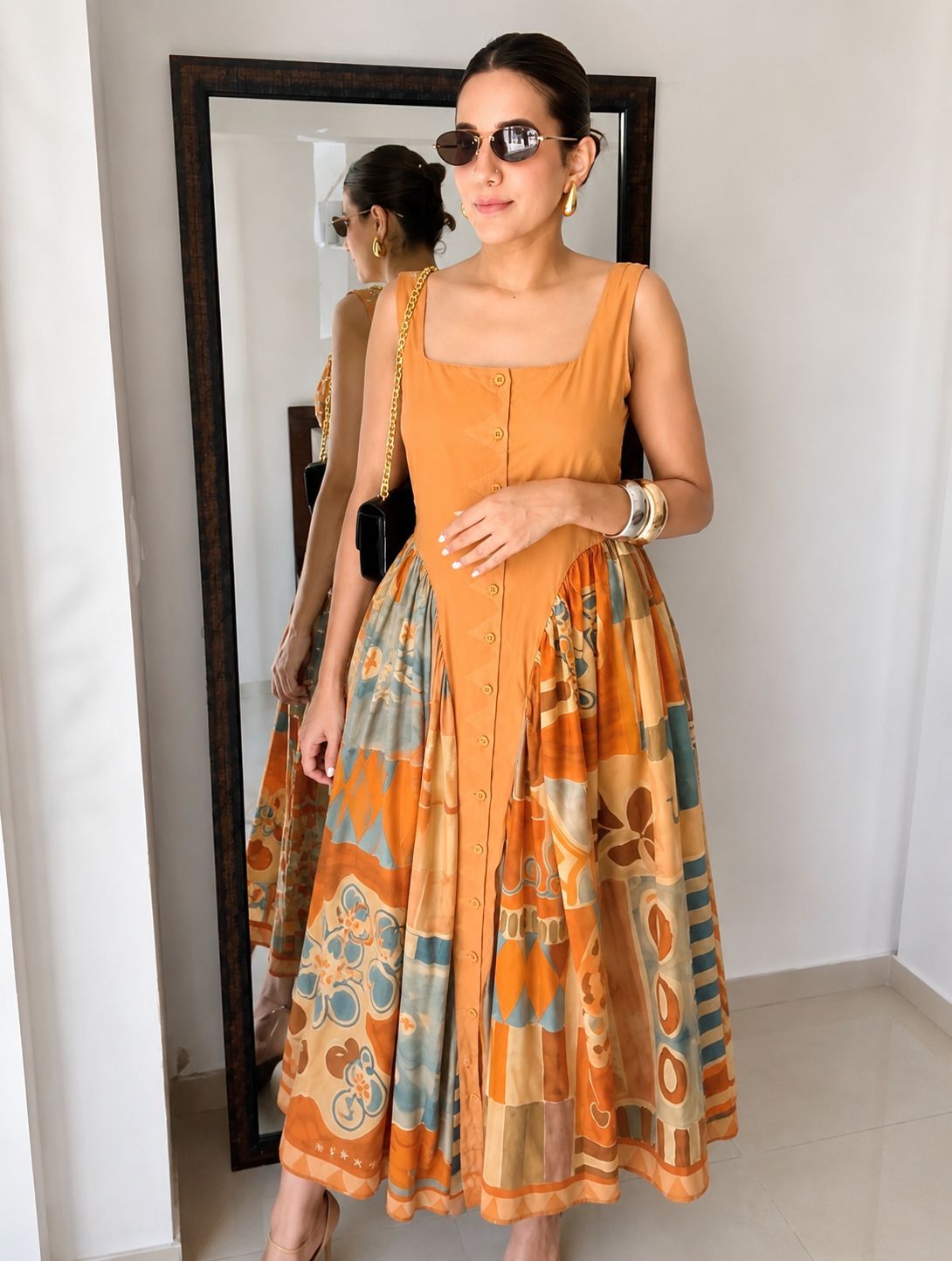 Aurora Art Print Maxi Dress