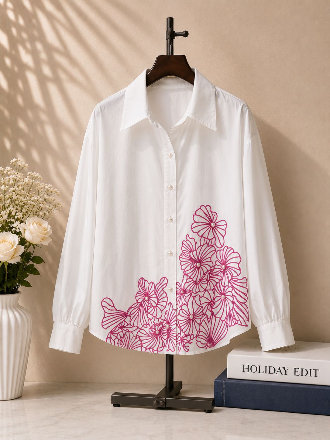 Petal Poetry Cotton Shirt