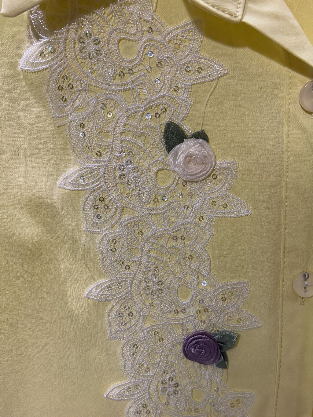 Floral Lace Embellished Shirt