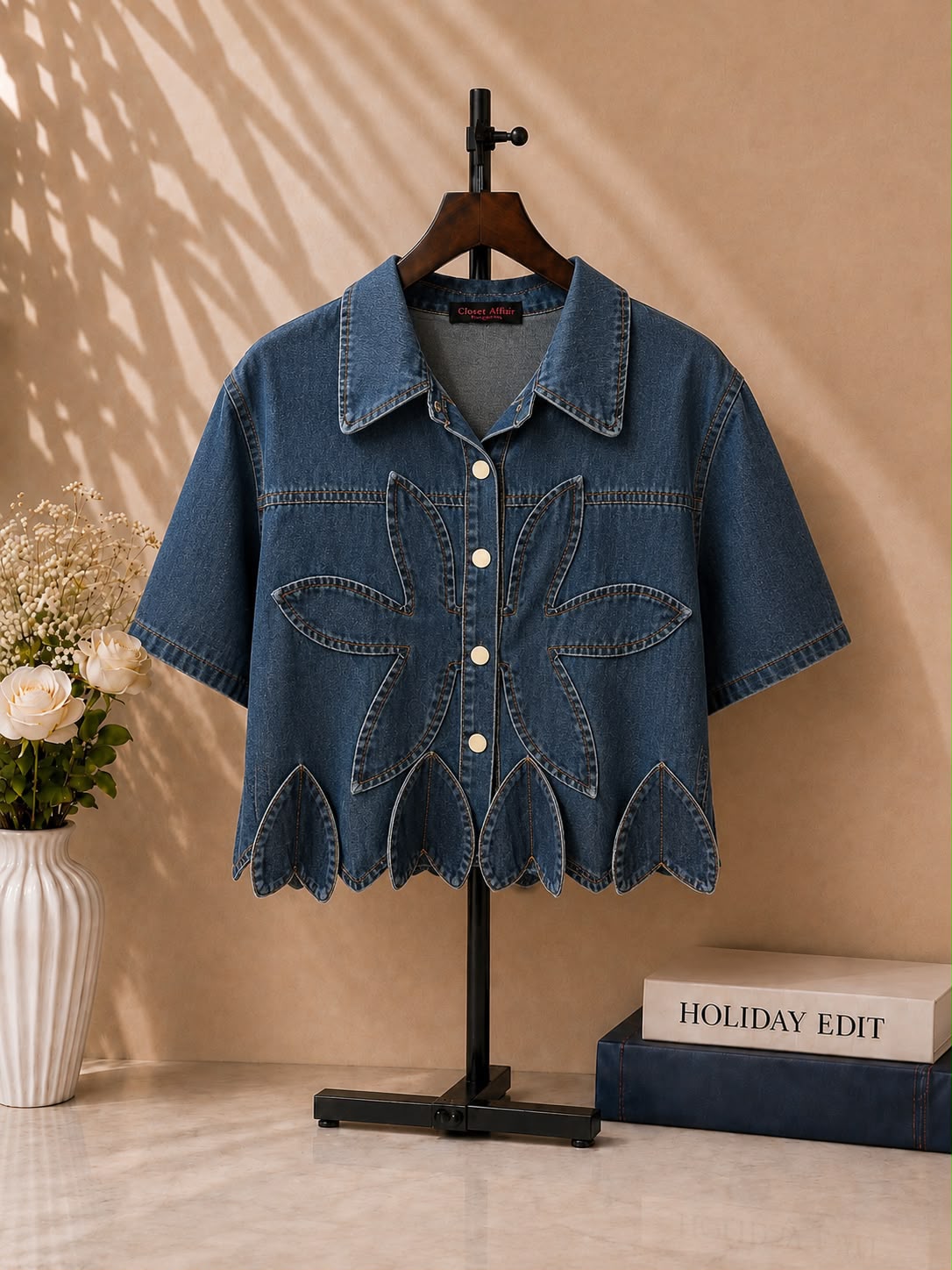 Petal Edge Denim Shirt