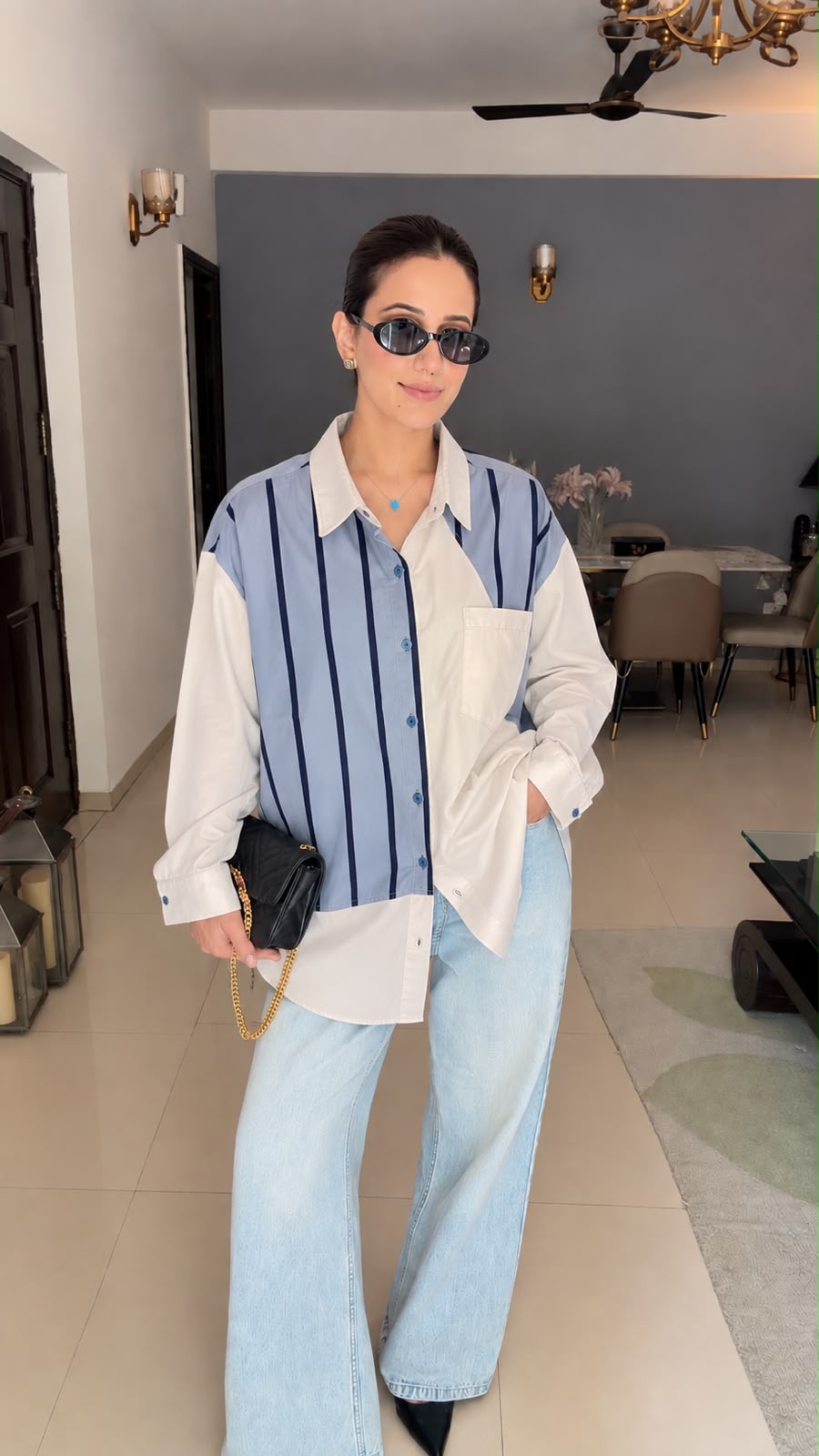 Striped Colour Block Shirt