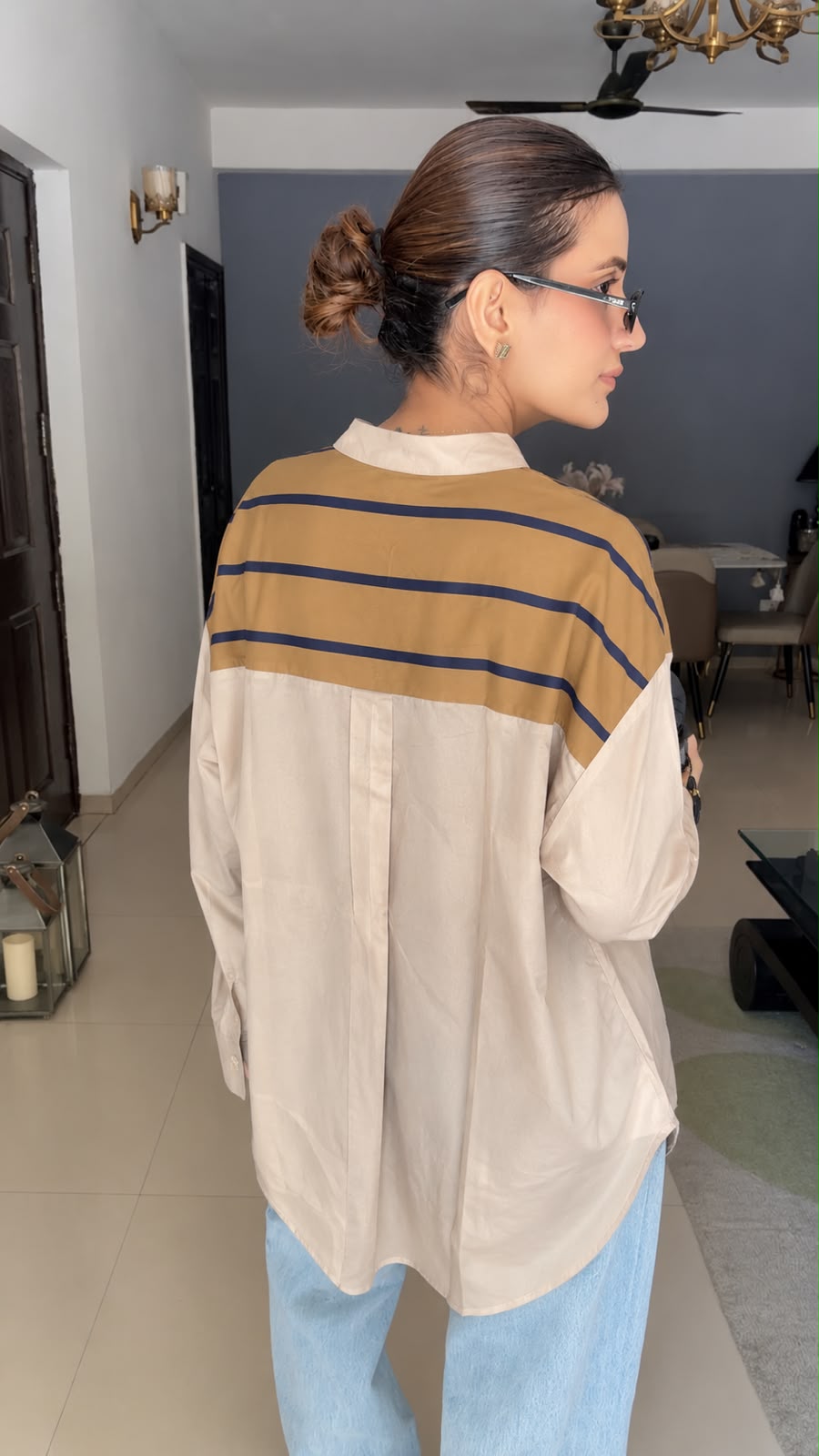 Striped Colour Block Shirt