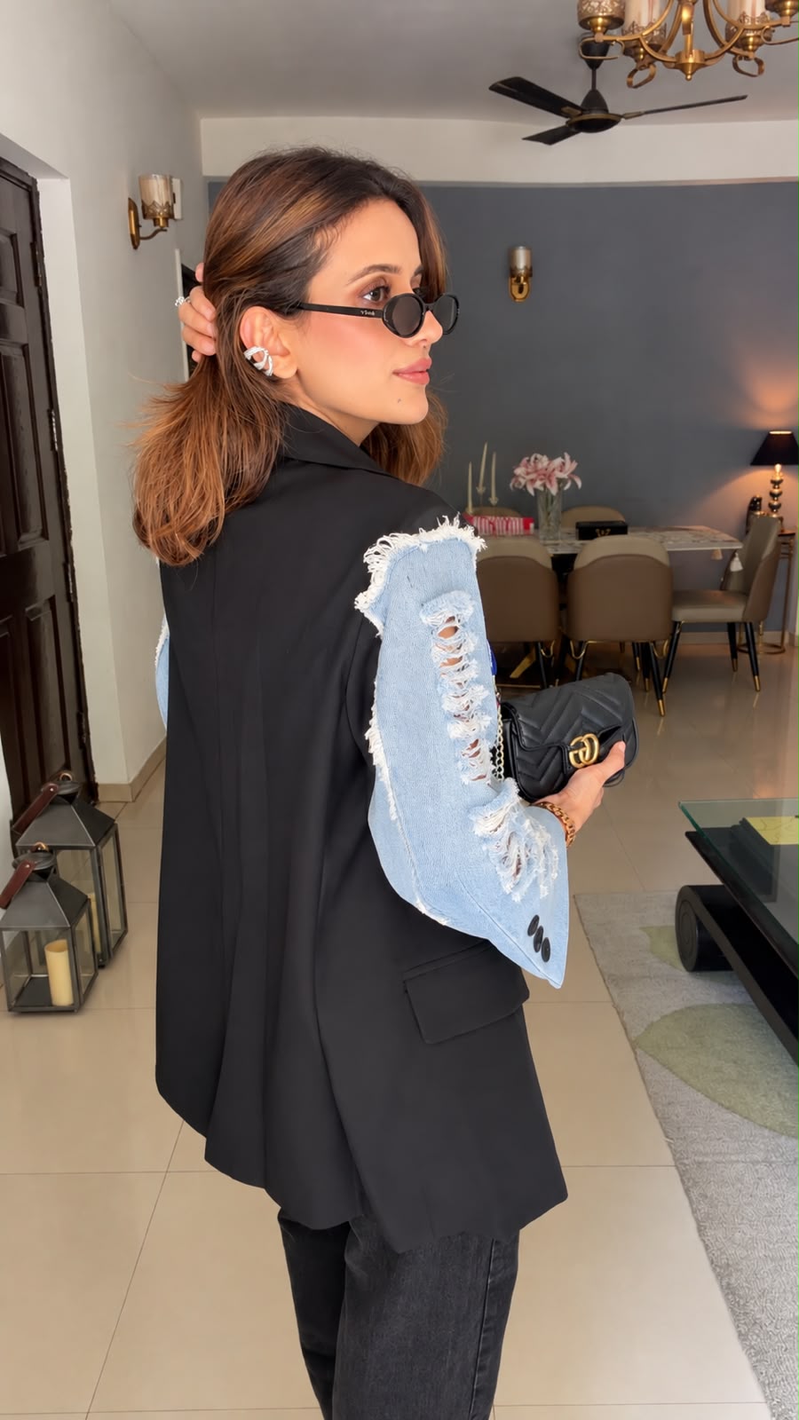 Poplin Denim Blazer