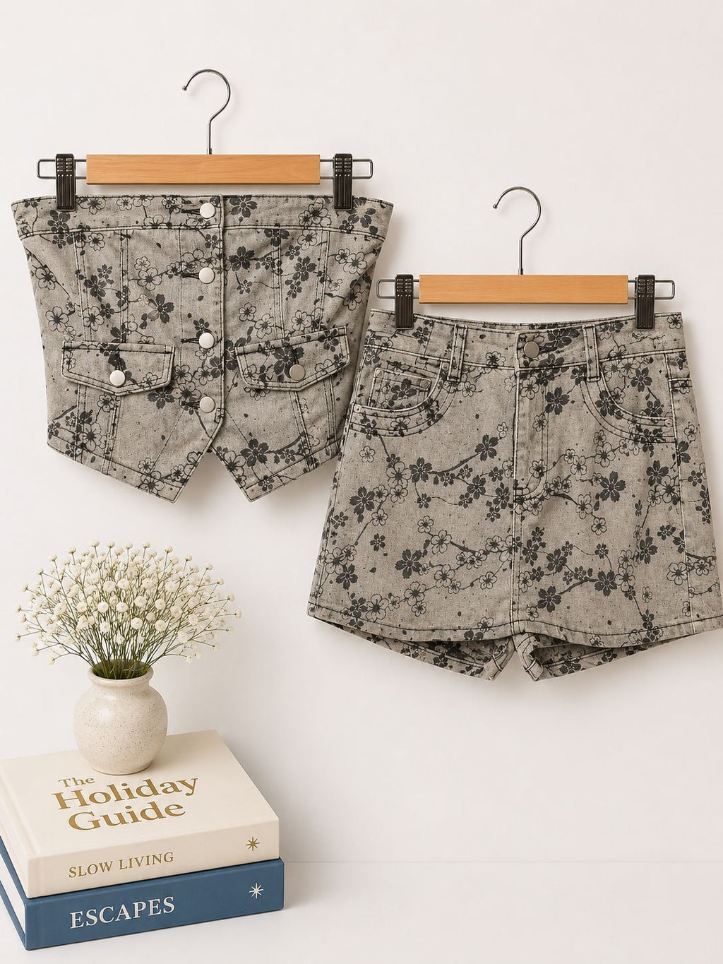 Luna Floral Denim Co-Ord Set