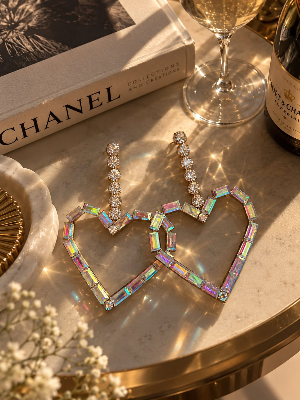 Heart Chandelier Earrings