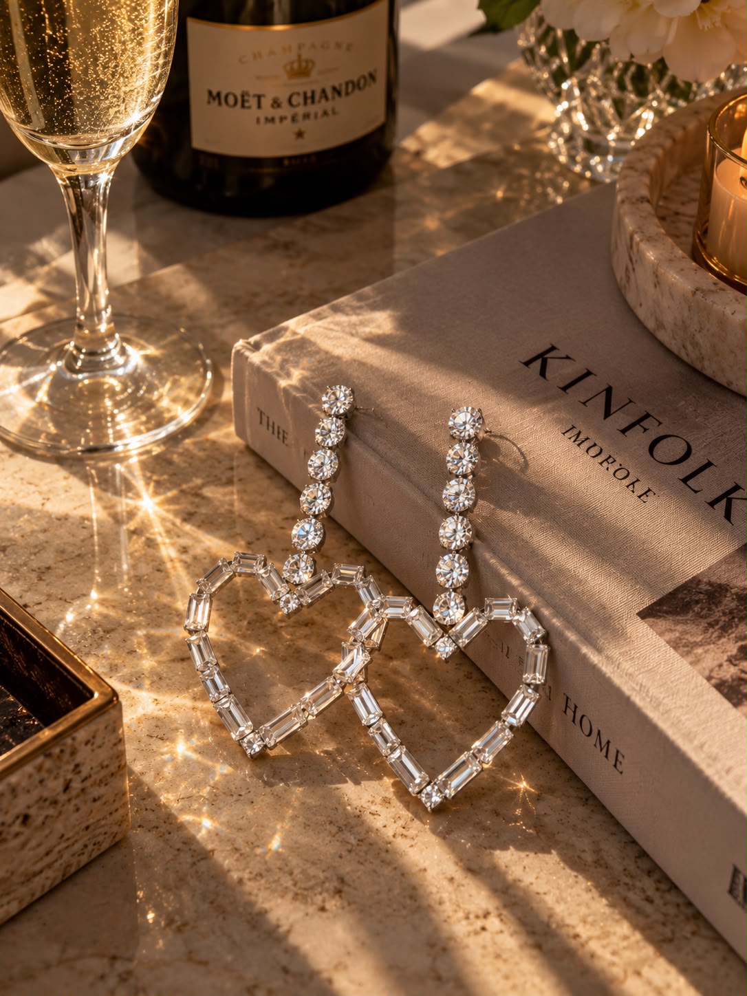 Heart Chandelier Earrings