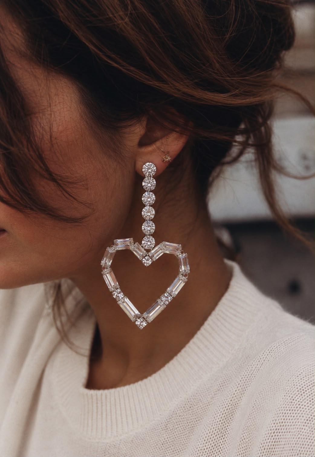 Heart Chandelier Earrings