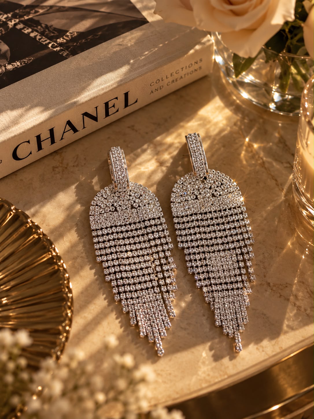 Chandelier Silver earrings