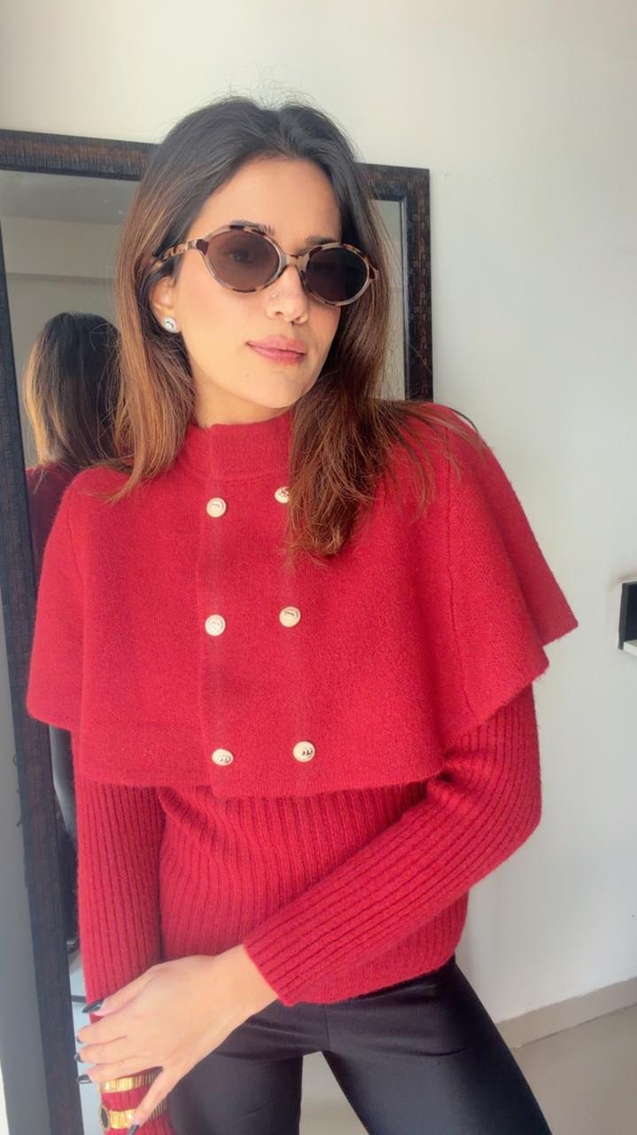 Cape knitted Fall Top