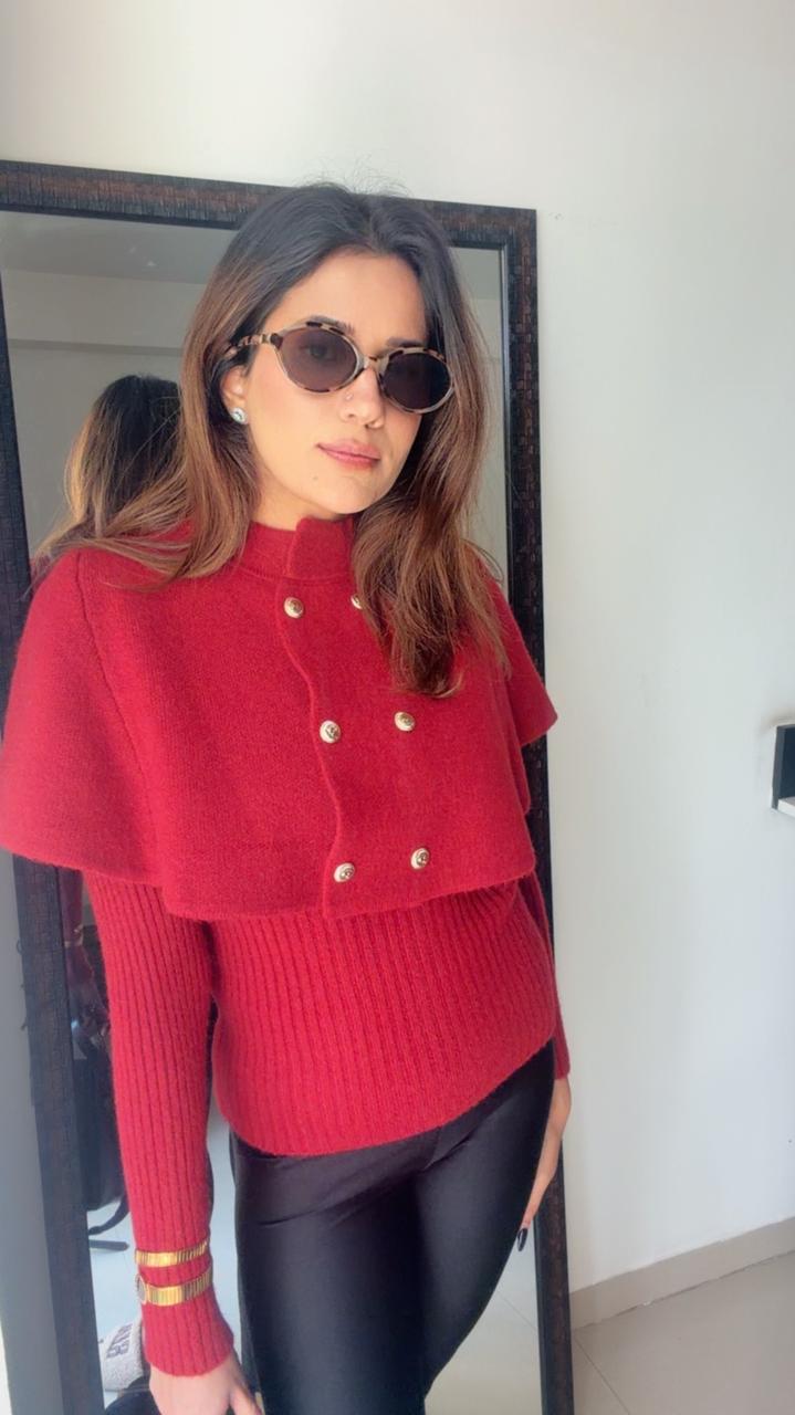 Cape knitted Fall Top