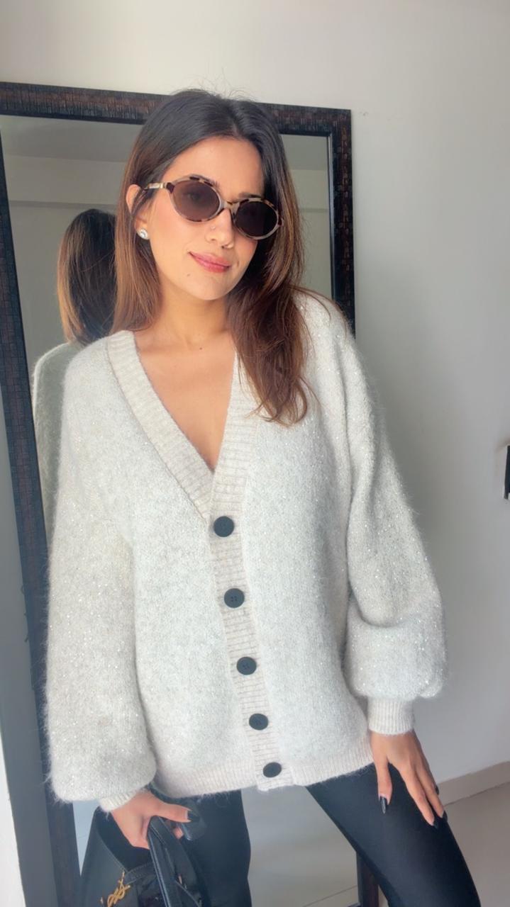 Glitter Knit Fall Cardigan