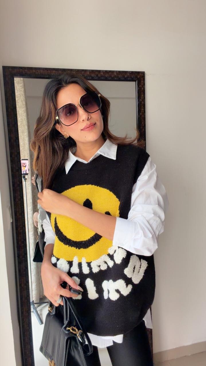 Smiley Fall Vest Jumper
