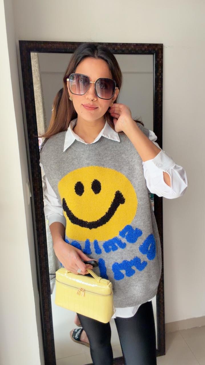 Smiley Fall Vest Jumper