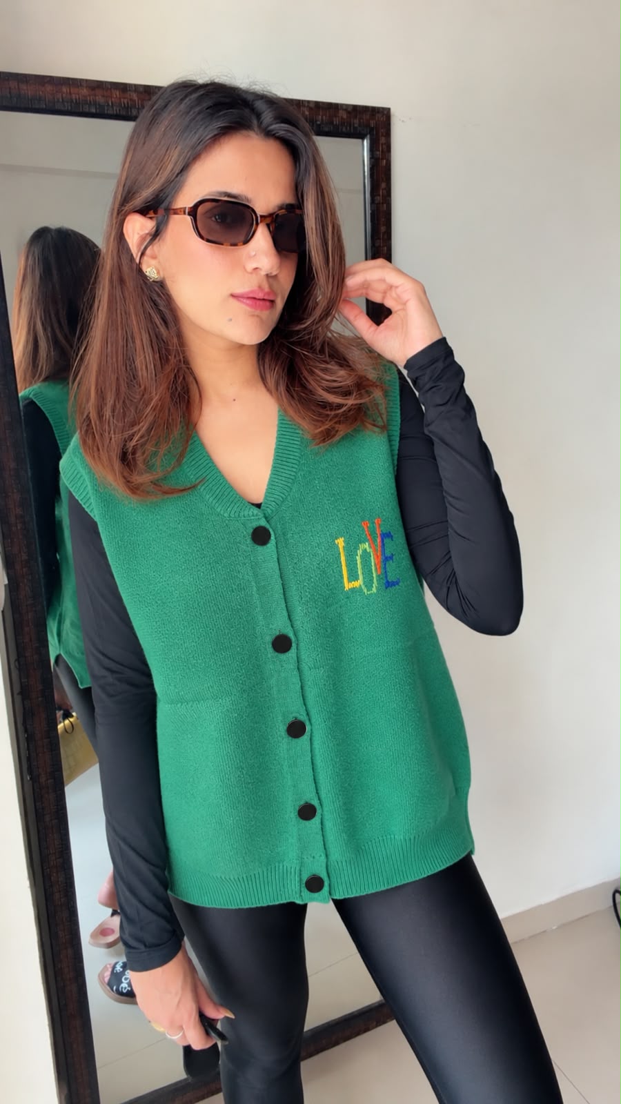 Love Cut Sleeves Fall Vest
