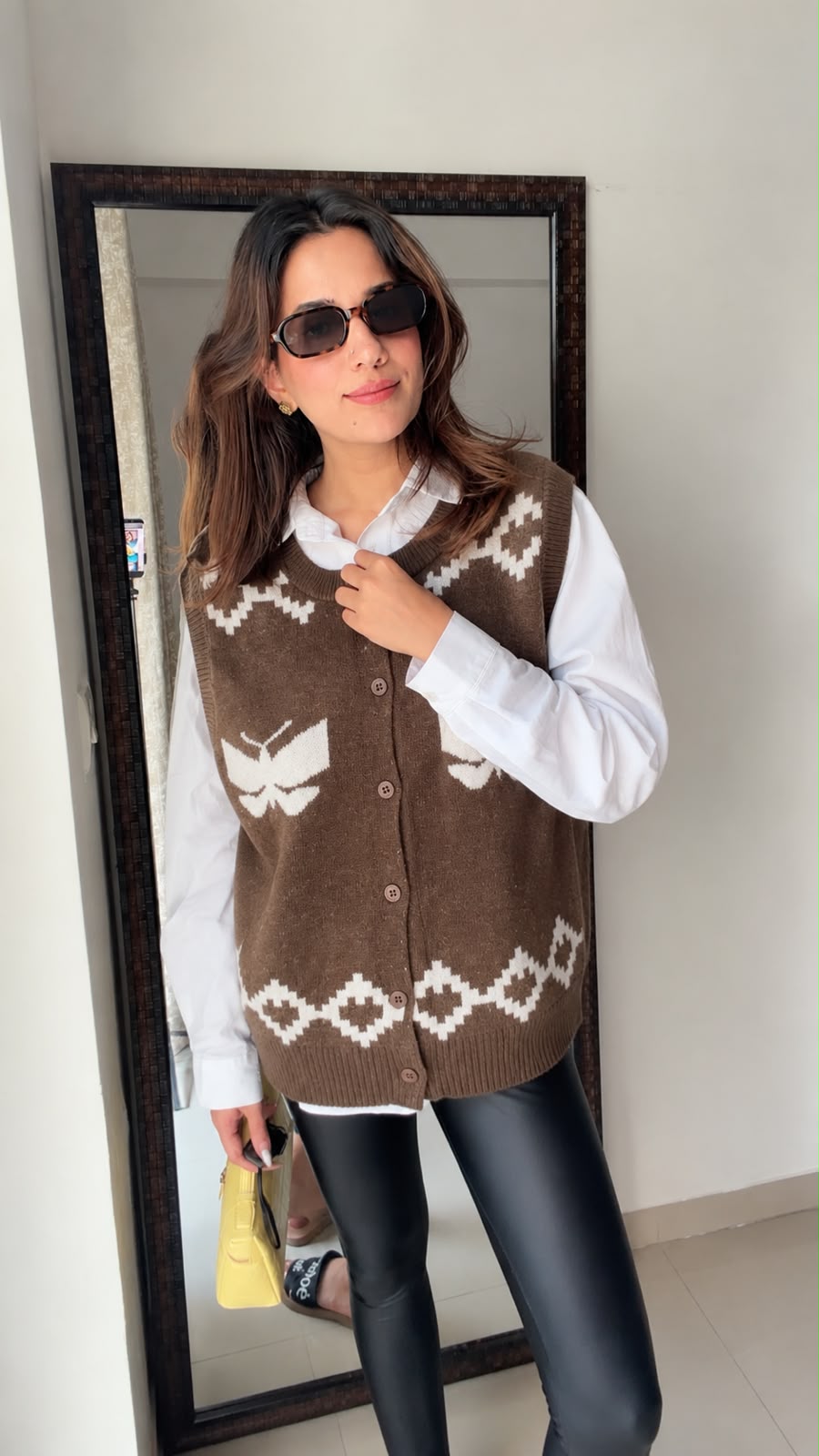 Buttoned Fall Knit Vest