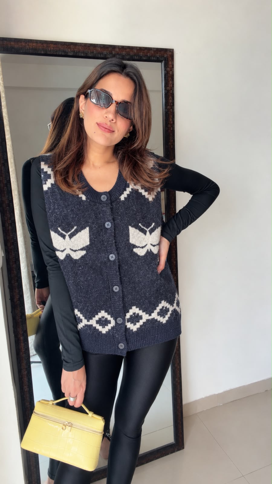 Buttoned Fall Knit Vest