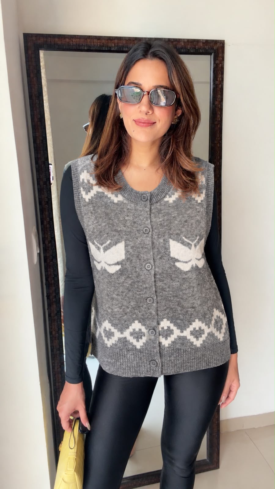 Buttoned Fall Knit Vest