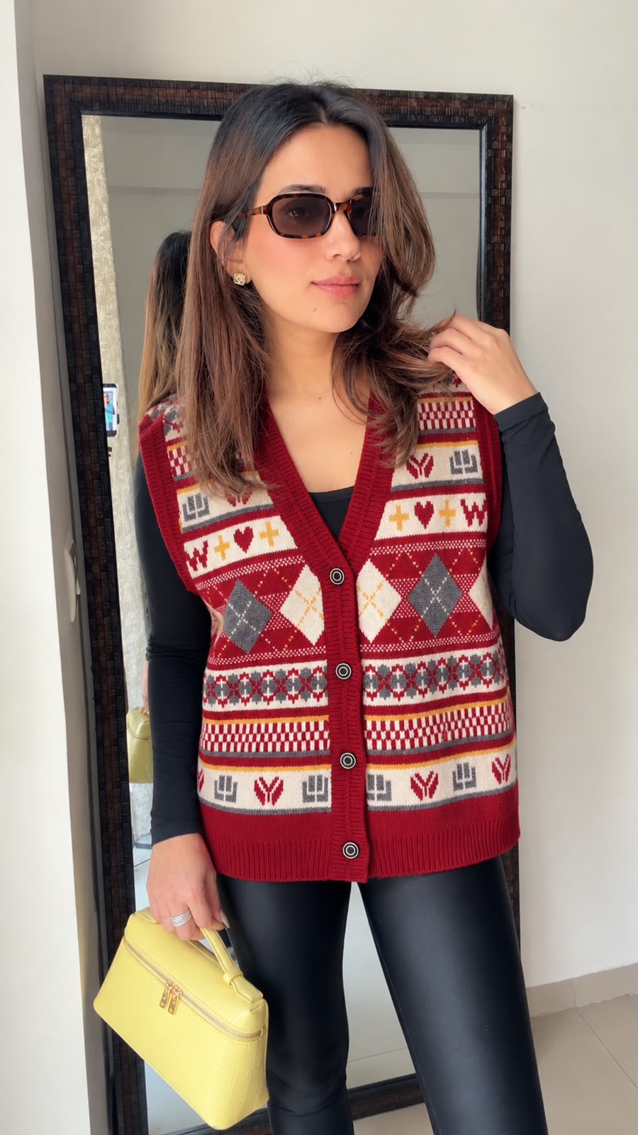 Cut Sleeves Fall Knit Vest