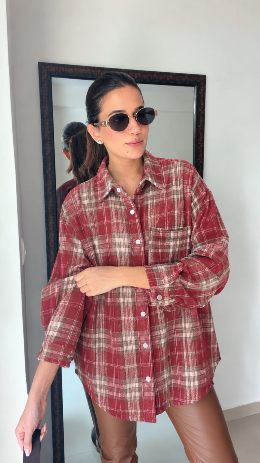 Plaid Button-Down Fall Shacket