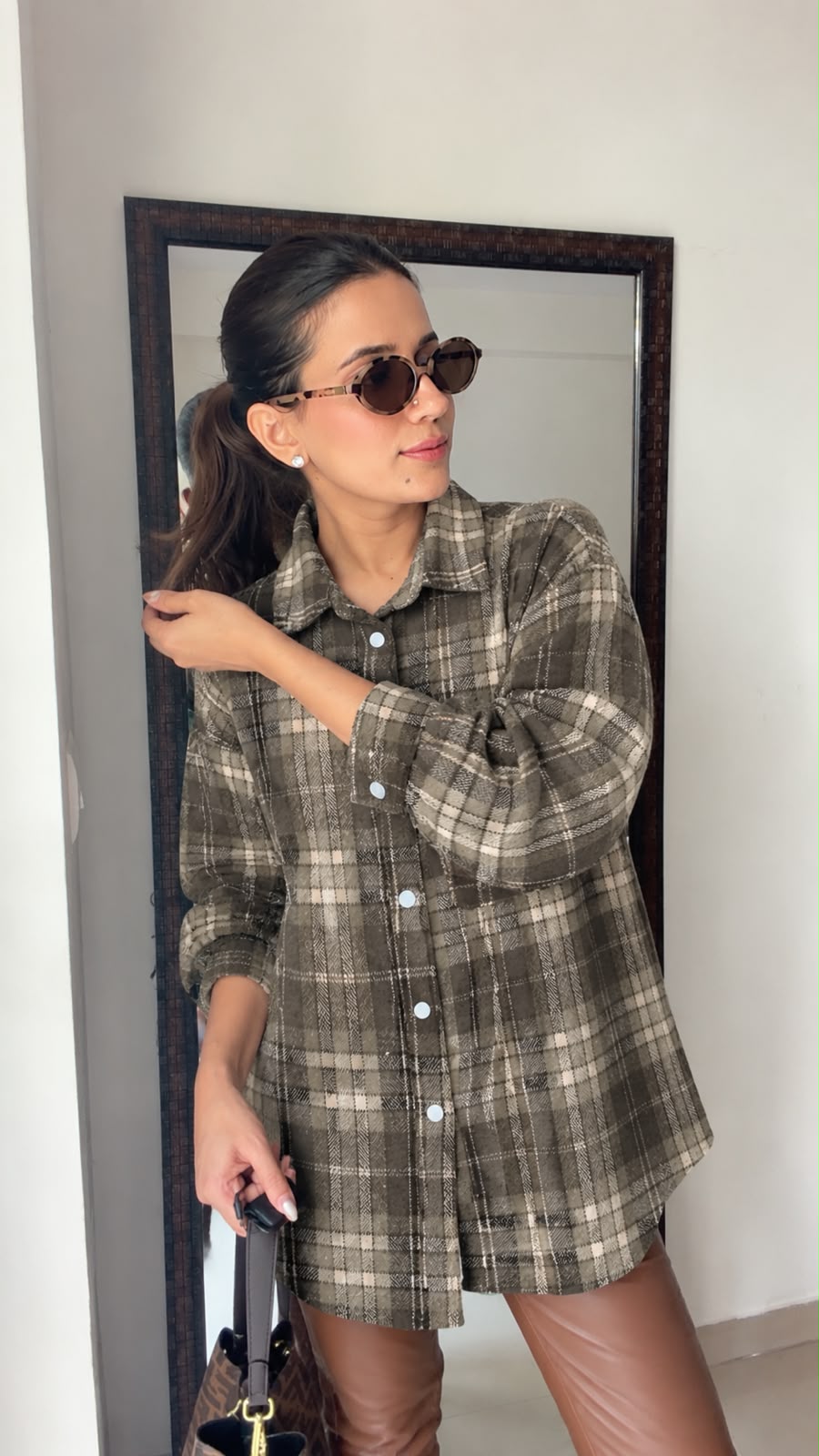 Plaid Button-Down Fall Shacket