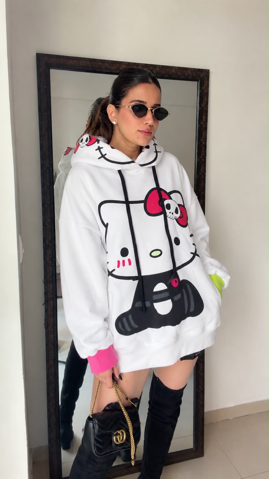 Graphic Print Oversized Hoodie