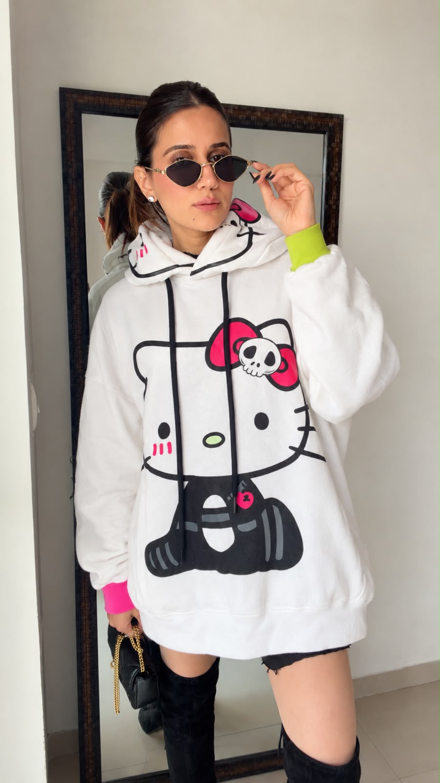 Graphic Print Oversized Hoodie
