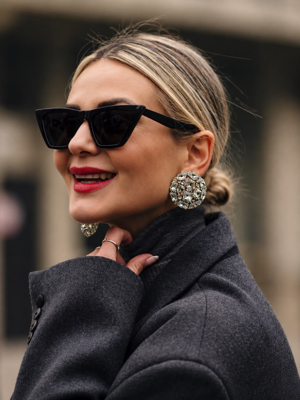 Crystal Statement Stud Earrings