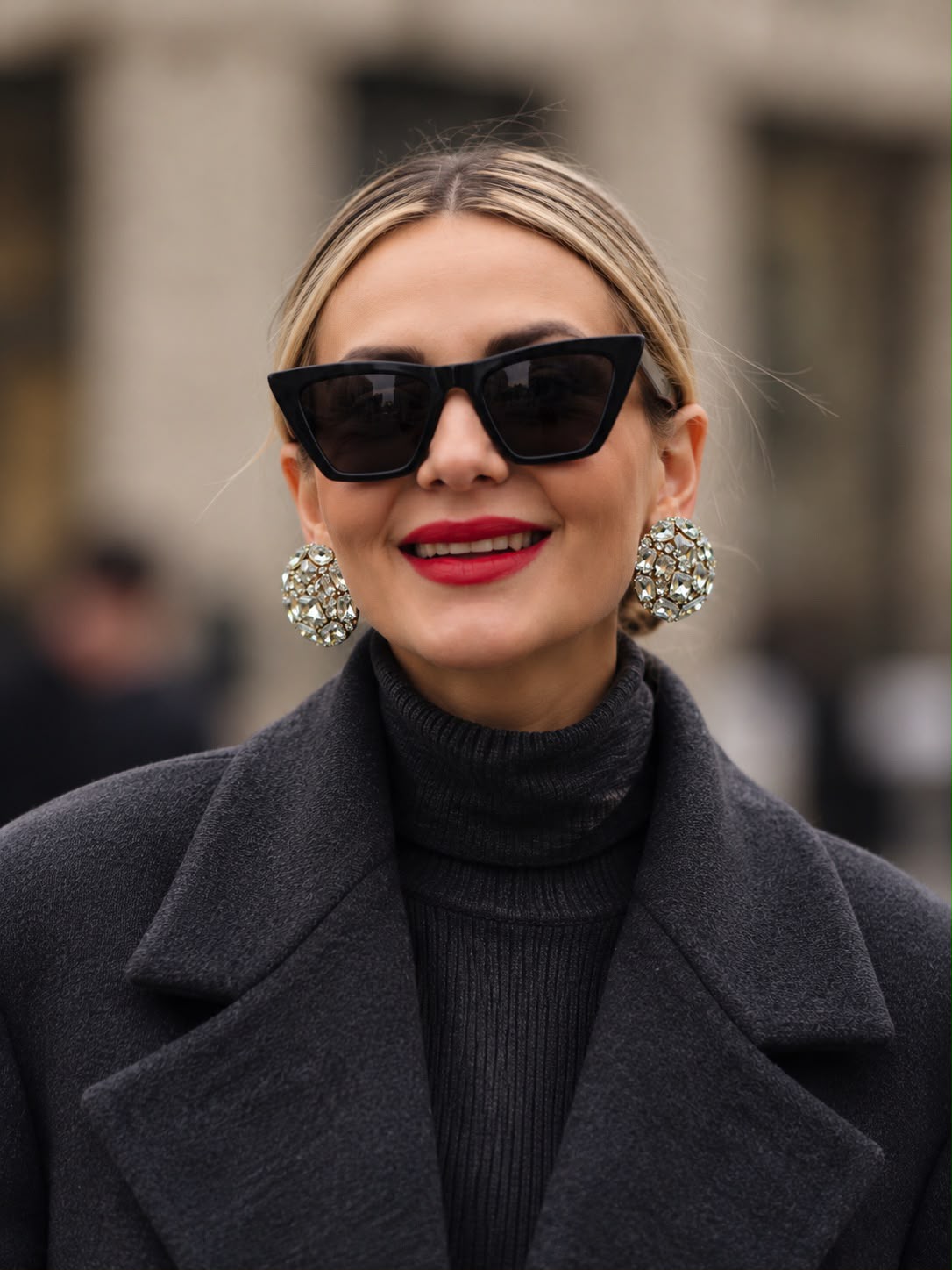 Crystal Statement Stud Earrings