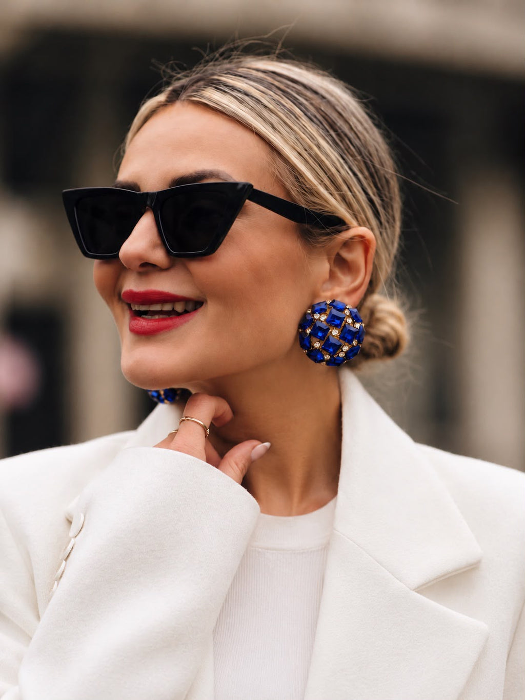 Crystal Statement Stud Earrings