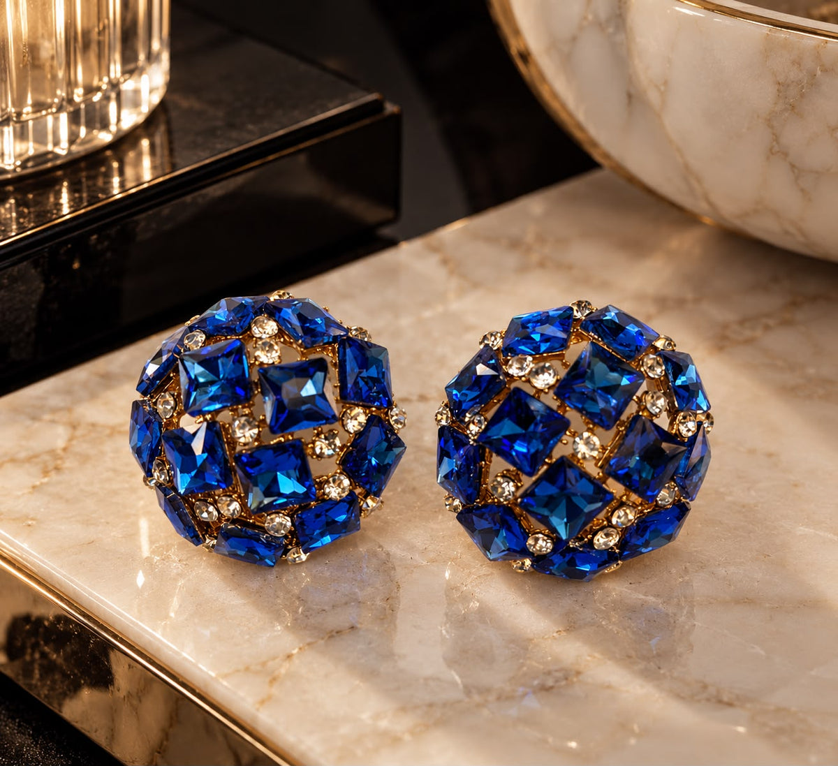 Crystal Statement Stud Earrings