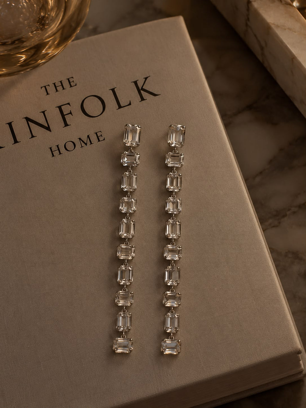 Premium Crystal Linear Drop Earrings