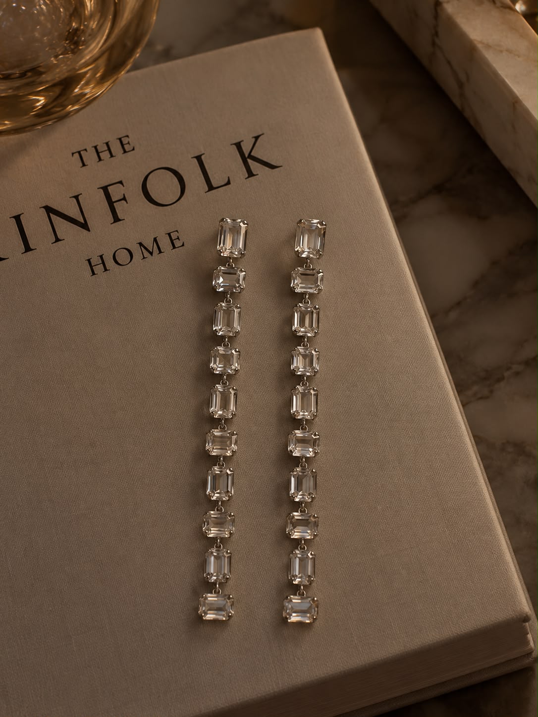 Premium Crystal Linear Drop Earrings