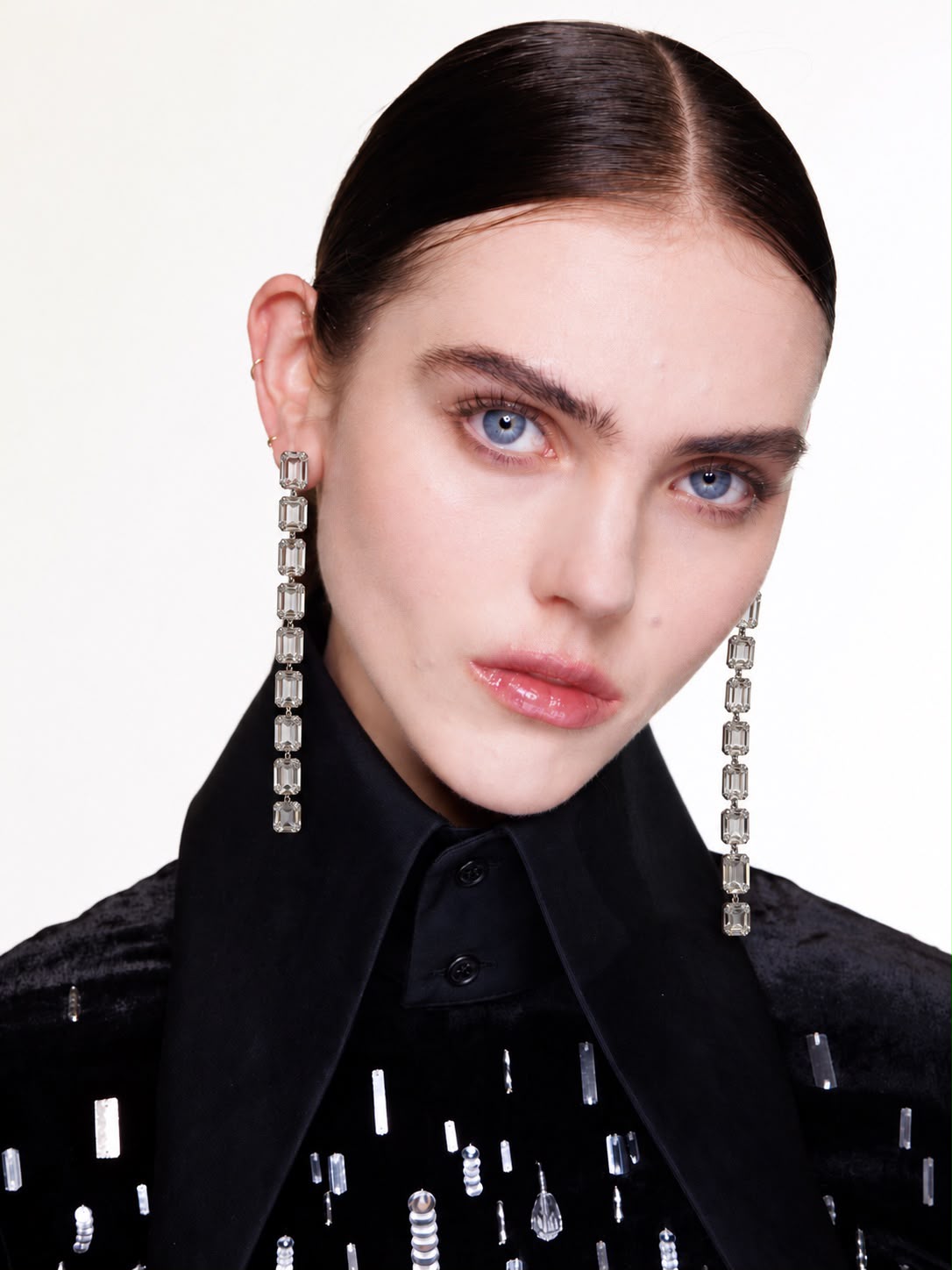 Premium Crystal Linear Drop Earrings